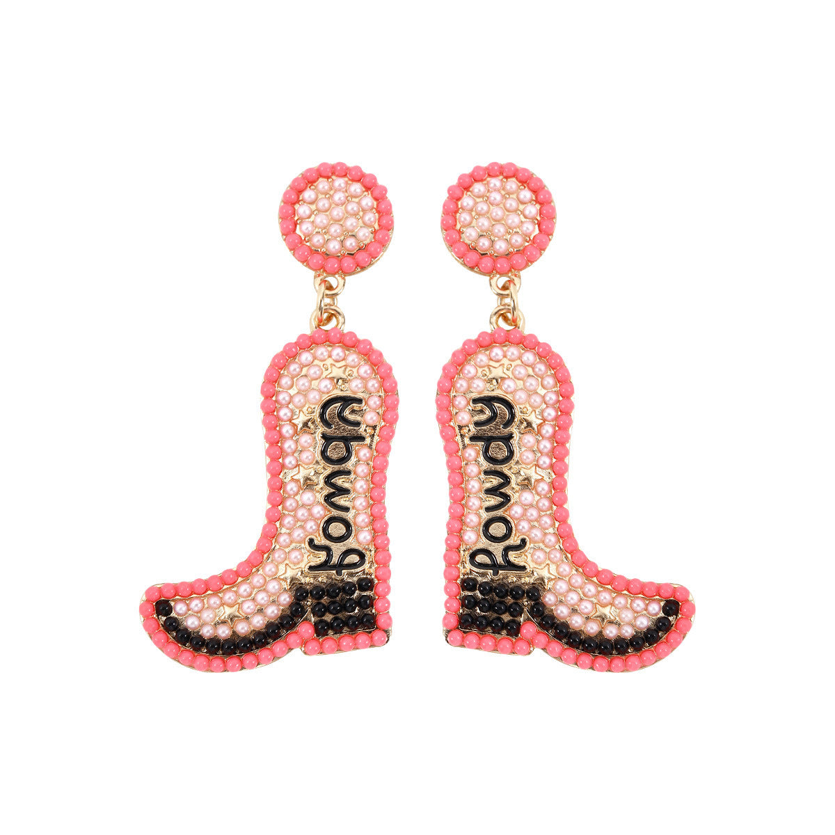 Wholesale Love Boots, Rice Bead Alloy Earrings